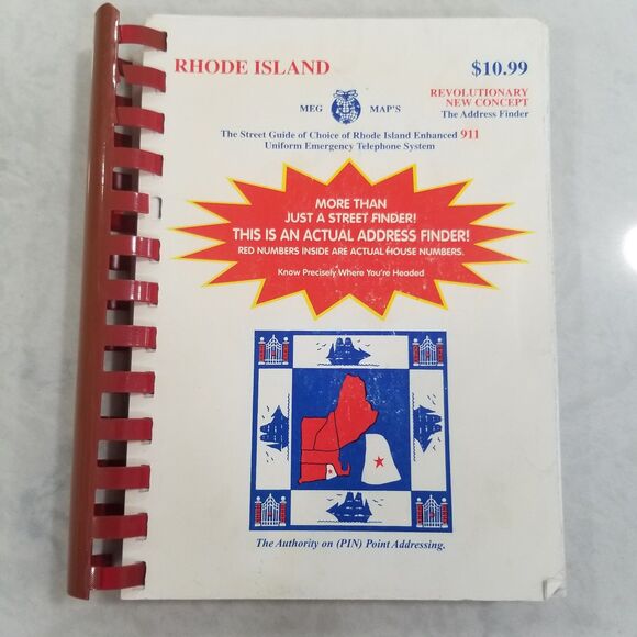 Rhode Island street and address finder guide book softcover bound map book - Picture 9 of 9